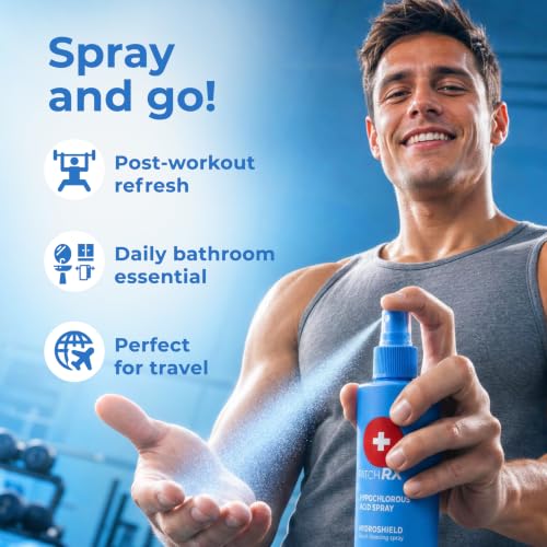 PatchRx Hypochlorous Acid Facial Spray 8oz Pack of 2 Gentle Hydrating Toner & Post-Workout Mist for Sensitive Skin