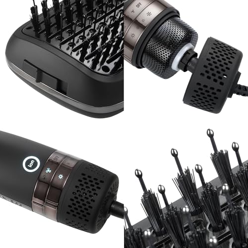 Ceramic Ionic Hair Volumizing Blow Dryer Brush - Flat Brush for Fast Blowouts