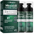 OURMUST Extra Strength 5% Minoxidil Hair Regrowth Spray Pack of 2 - 4.05 Fl Oz Each for Men & Women