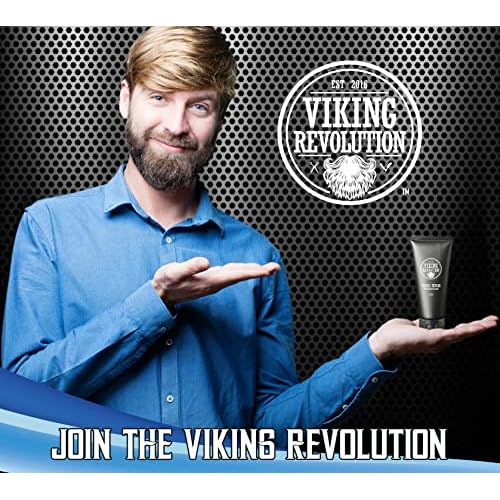 Viking Revolution Microdermabrasion Face Scrub for Men - Facial Cleanser for Skin Exfoliating, Deep Cleansing, Removing Blackheads, Acne, Ingrown Hairs - Men's Face Scrub for Pre-Shave (1 Pack)