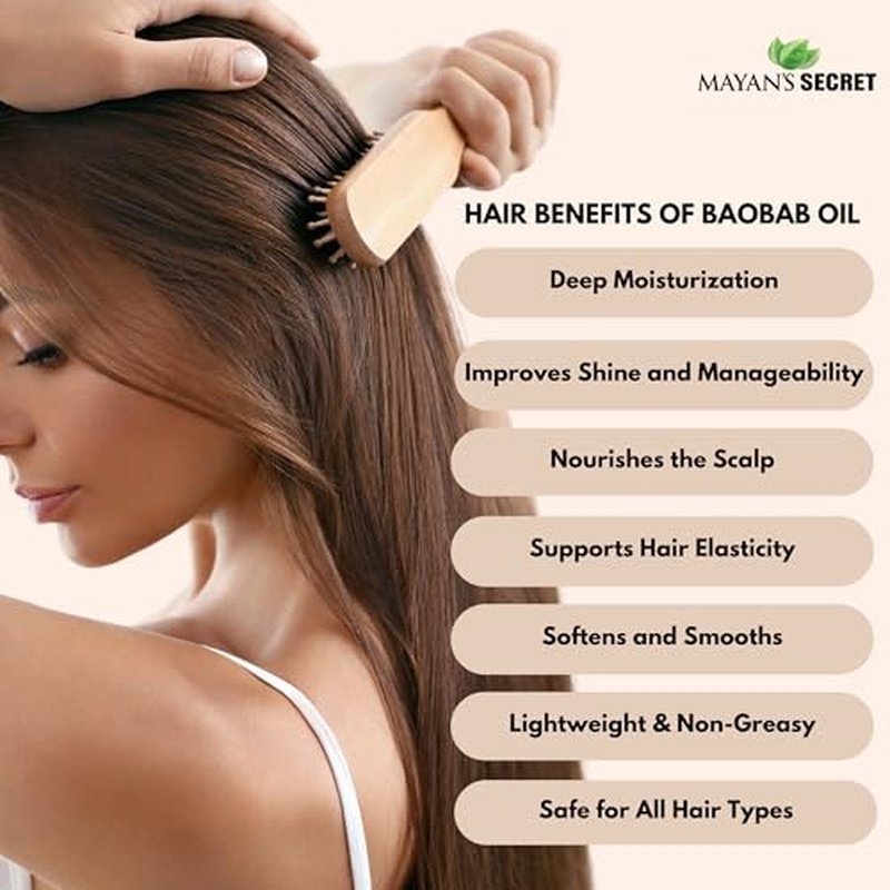 Mayan¡¯s Secret Virgin Organic Baobab Oil Cold Pressed Unrefined for Skin Hair and Massage 4 fl oz