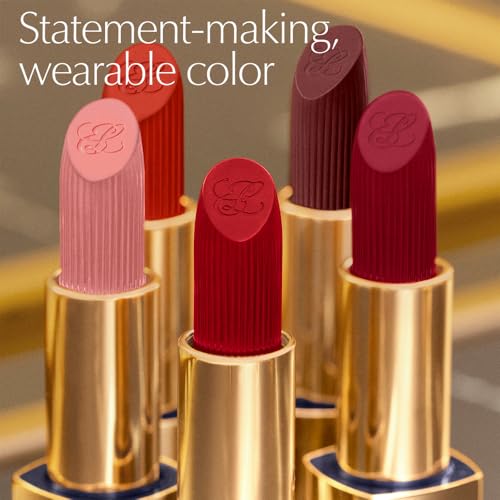 Estée Lauder Long Lasting Cream Lipstick 220 Powerful Blue-Hued Pink - Nourishing & Plumping
