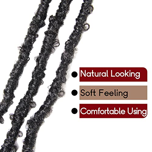 Long Butterfly Locs Crochet Hair 24 Inch - 6 Pack Natural Black (1B)