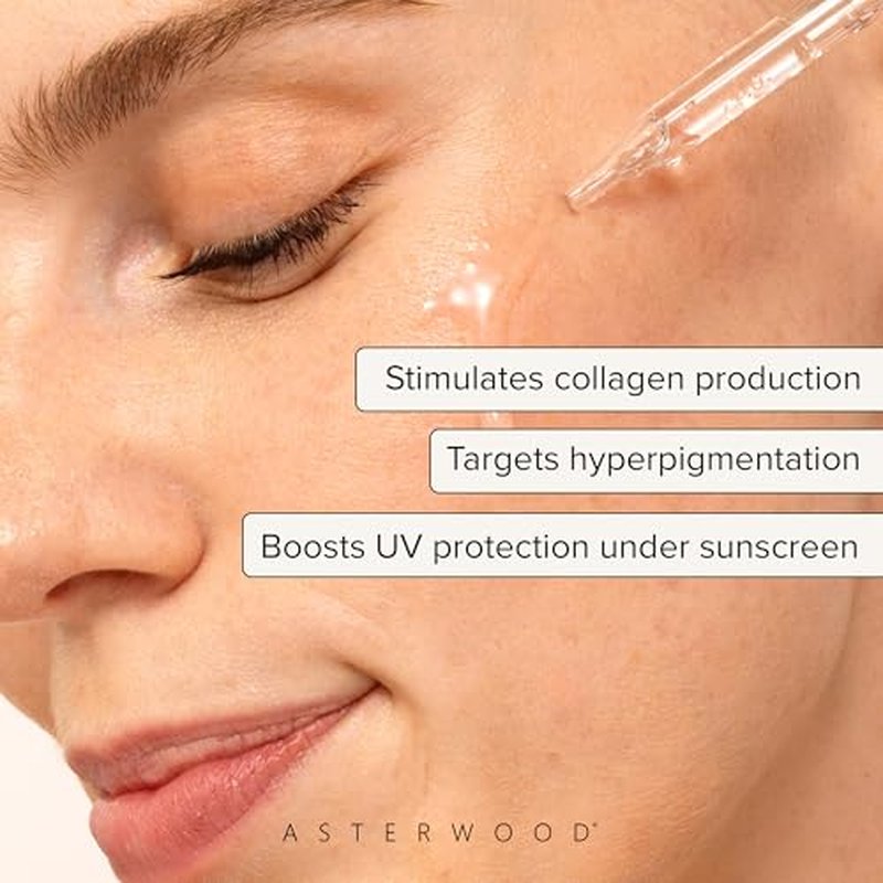 Asterwood Vitamin C Face Serum ? with Hyaluronic Acid ? Smoothing, Hydrating, Helps Support Healthy-Looking Skin Smoothness ? Fragrance-Free ? 8 Fl Oz