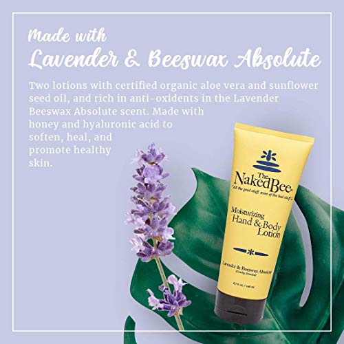 The Naked Bee 2.5oz Vitamin C Facial Moisturizer SPF 30 + Lavender & Beeswax Absolute Hand and Body Lotion 6.7oz + Vitamin C Face & Body Moisturizing Sunscreen SPF 30