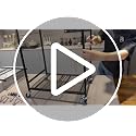 White 3-Tier Rolling Kitchen Cart with Lockable Wheels & 6 Hooks