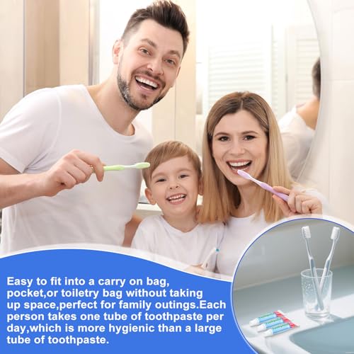 120 Mini Travel Size Toothpaste Tubes 0.28 oz Bulk – TSA Approved, Mint Fresh