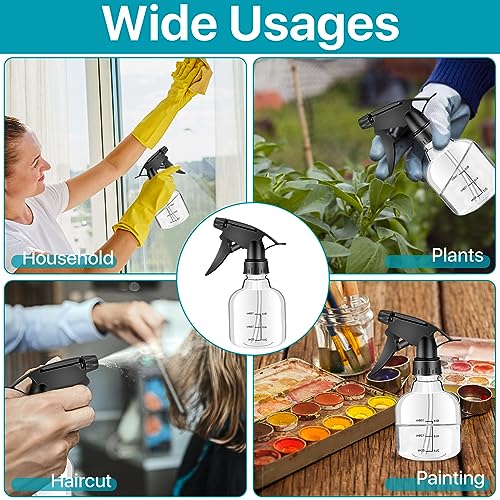 8oz Refillable Spray Bottles with Adjustable Nozzle - Pack of 24