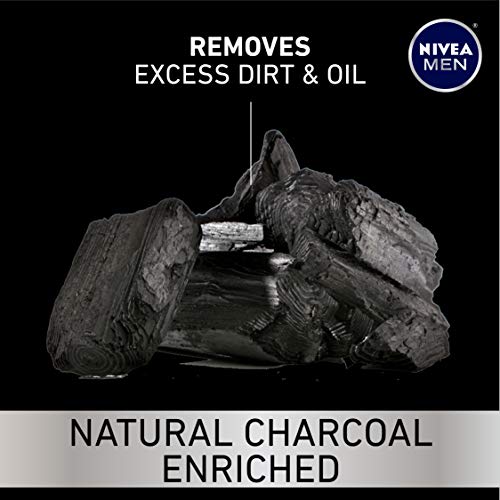 Men's Charcoal Face & Beard Wash Pack - Deep Cleansing, Vanilla Bourbon Scent