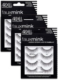 Black 817 Faux Mink Lashes 4 Pairs - Lightweight, Knot-Free Natural Glam Eyelashes - Pack of 3