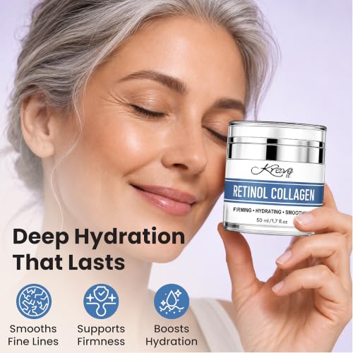 Retinol Face Cream 2.5% Anti-Aging Moisturizer with Hyaluronic Acid for Women & Men
