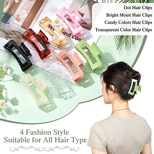 Multicolor Claw Hair Clips Bulk Set - 64 Pieces, 3.35 Inch for Thick and Fine Hair