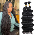 DMKEEP Natural Black Loose Wave Human Braiding Hair 20 Inch - Bundles for Boho Braids