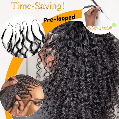 14 Inch Pre-Separated Curly Crochet Hair Extensions for Black Women - Burmese 3C-4A, 50g