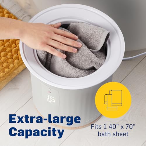 Live Fine Grey Towel Warmer Bucket Style Heater with LED Display & Adjustable Timer