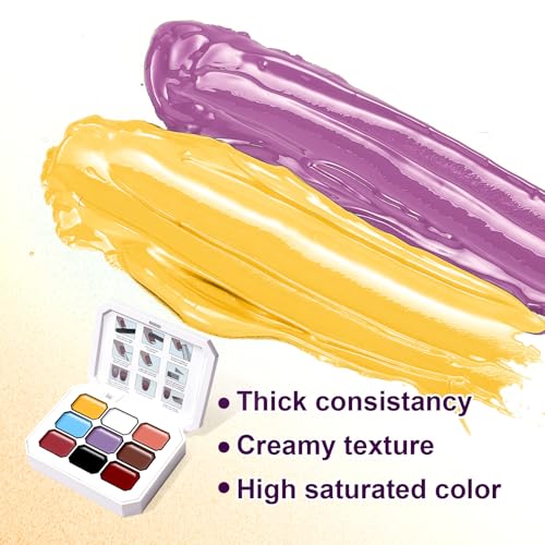 Gradient Painting Gel Set, 4*Plates Ombre Gel Nail Polish Pigment Pat Nails,Long-lasting Silky Texture Highly Saturated French Manicure Soak of UV/Led Home Salon DIY Nail Art JOMK