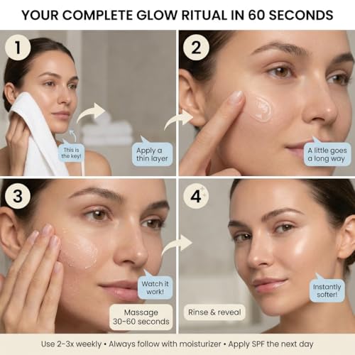 SEACRET Mineral Rich Peeling Gel - Triple-Action Exfoliator with Glycolic Acid, Papaya Enzyme & Dead Sea Minerals for Smoother, Brighter Skin, Vegan & Cruelty-Free