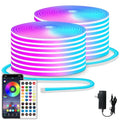 Segrass 100ft RGB LED Neon Rope Lights Waterproof Flexible Strip with Remote APP Control