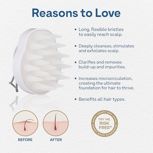 Colorproof Scalp Cleansing Brush for Optimal Hair Health ? Scalp Scrubber for Deep Cleansing ? Removes Buildup & Impurities, Promotes Shinier & Stronger Hair