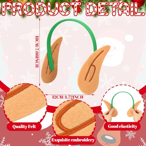 12 Pack Elf Ears Headbands Christmas Elf Cosplay Party Accessories Christmas Elf Ear Headwear Costume Supplies(Green)