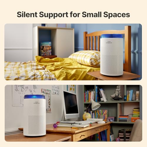Air Purifier for Bedroom 500 sq ft HEPA & Deodorization Filter Night Light - White 50