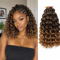 Boho Ocean Wave Crochet Hair - 12 Inch Curl Braid, 8 Packs - Variation 1B/27