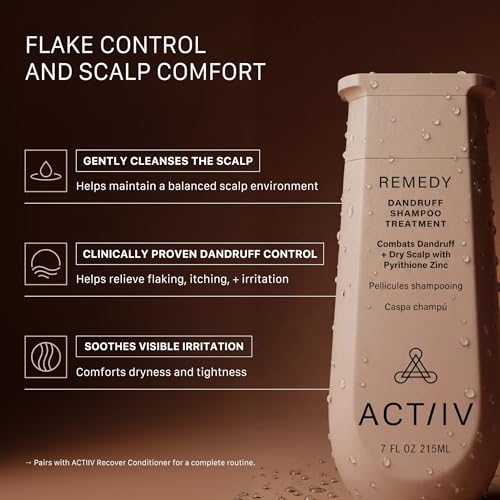 ACTIIV Dandruff Relief Shampoo 7 Fl Oz – Moisturizes & Nourishes Scalp & Hair