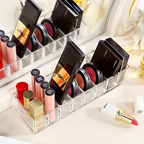 Weiai Clear Acrylic Makeup Organizer Pack of 3 - Compact Vanity Storage