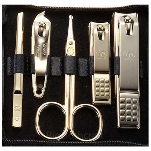 Premium Korean Nail Clipper Set with Travel Case - Manicure & Pedicure Kit