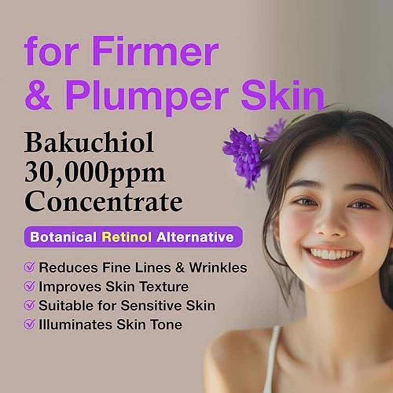 Korean Bakuchiol & Beta-Glucan Serum Bundle ? 30,000 ppm Bakuchiol & 400,000 ppm Beta-Glucan for Wrinkle Reduction, Skin Firming & Intense Hydration ? Anti-Aging & Soothing Korean Skincare for Sensiti