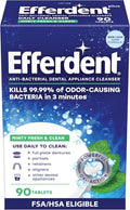 Efferdent Denture & Retainer Cleaner Tablets 90 Count Pack of 6 Minty Fresh