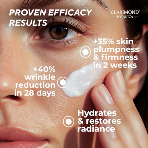 Clarimond Anti-Aging Serum & Face Cream Set w/ Nano Fermentation, Pro-Xylane¢â, Peptides & Collagen ? Hydrating, Firming, Wrinkle Reduction, Brightening Skincare Duo for Youthful, Glowing Skin