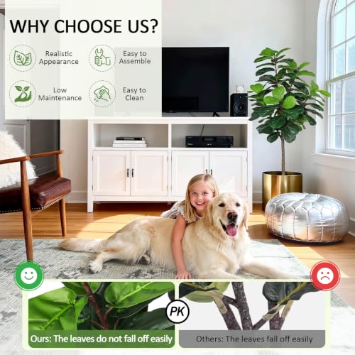 5Ft Artificial Fiddle Leaf Fig Tree Indoor for Home Decor - Faux Plant