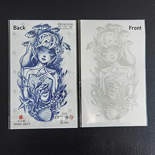 Arrow Semi Permanent Tattoo, 6-Sheet Long Lasting 1-2 Weeks Temporary Tattoos Arrow Feather English Letter Bird Tattoo Stickers, 100% Plant-Based Ink Infinity Realistic Fake Tattoos for Women Kids Waterproof