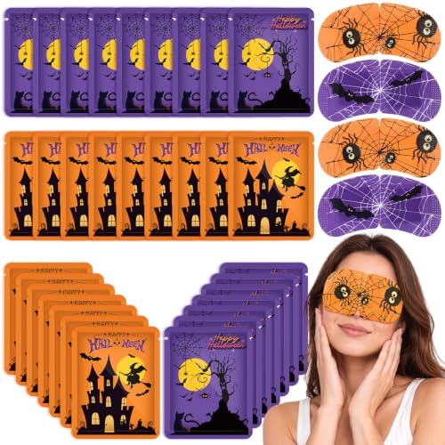 Bonuci Halloween 60 Pcs Self-Heating Steam Eye Masks (Lavender/Chamomile) Bulk – 30 Packs