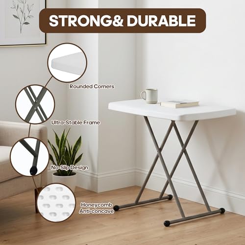 Adjustable Folding Table 30 Inch Portable Camping & Dining Surface