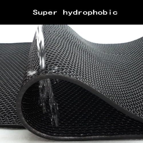 PVC Drainage Floor Mat Non-Slip Outdoor Indoor Wet Area Splash Mat 3FTx16.4FT - Black