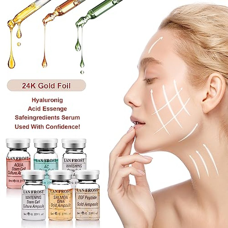 Facial Glow Starter Kit Serum Essence Skin Care Set 0.27oz 6 Vials, Skin Care Serum for Face BB Radiance Facial Kit
