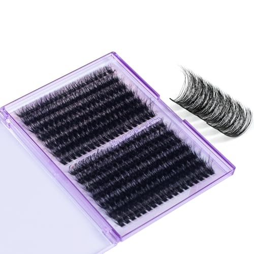 Cluster Lashes Individual Cluster Eyelashes D Curl Mix 10-18mm (60D+80D) Eyelashes Cluster Volume & Dramatic Russian Individual Eye Lashes for Beginners (60D+80D Lash kit)