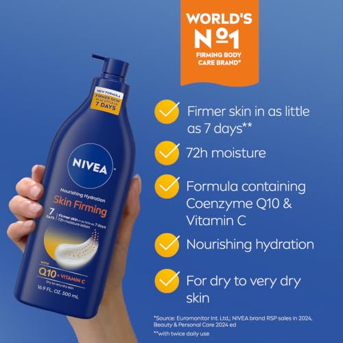 NIVEA Skin Firming Body Lotion & Gel Cream Set for Dry Skin - 2 Items
