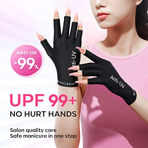 Modelones UV Gloves & Gooseneck UV Nail Lamp for Gel Manicures