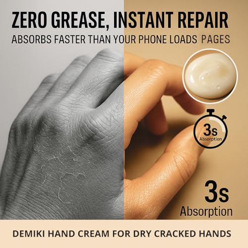 DEMIKI Shea Butter Hand Cream for Dry Cracked Hands, Birthday Gifts for Women, Bridesmaid Gifts, Nurse Gifts, Christmas Gifts, Party Favors, Hand Cream Gifts Set for Women, Travel Size1.7fl.oz x 2