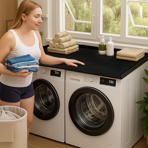 Washer Dryer Topper - 54x27.5 Inch Laundry Surface for Organization, Black (Variation of THIS listing)