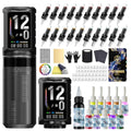 POSEIDON Wireless Tattoo Gun Kit 2PCS 2300mAh Battery LED Display - Two Battery