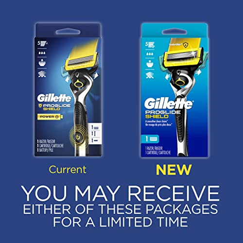 Gillette ProGlide Shield Men¡¯s Razor Handle + 1 Blade Refill, Shields Against Skin Irritation (Packaging May Vary) (Pack of 2)