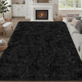 Black 9x12 Area Rug - Fluffy Plush Shag Carpet for Living Room & Bedroom Variation of THIS listing