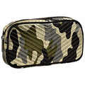 iscream Camo Chevron Quilted Metallic 8.5" x 4.5" Zippered Cosmetic Bag