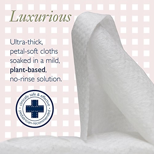 Baby Body and Face Cleansing Cloths - Crème Douce, 72 Count, Pack of 6
