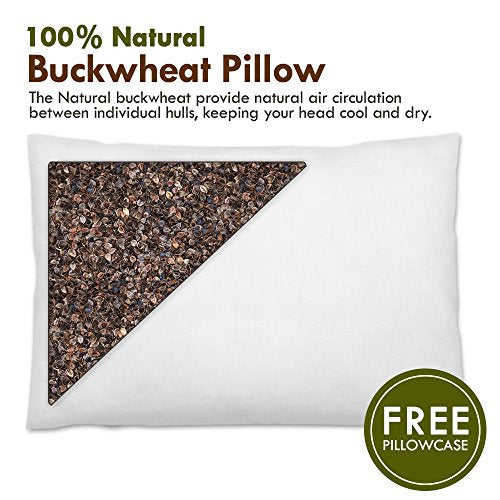 Buckwheat Pillow with Organic Cover - Sobakawa Style Neck Support Pillow - Variation 2
