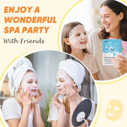 60 Pack Collagen Facial Masks Set - Moisturizing & Rejuvenating Skin Care